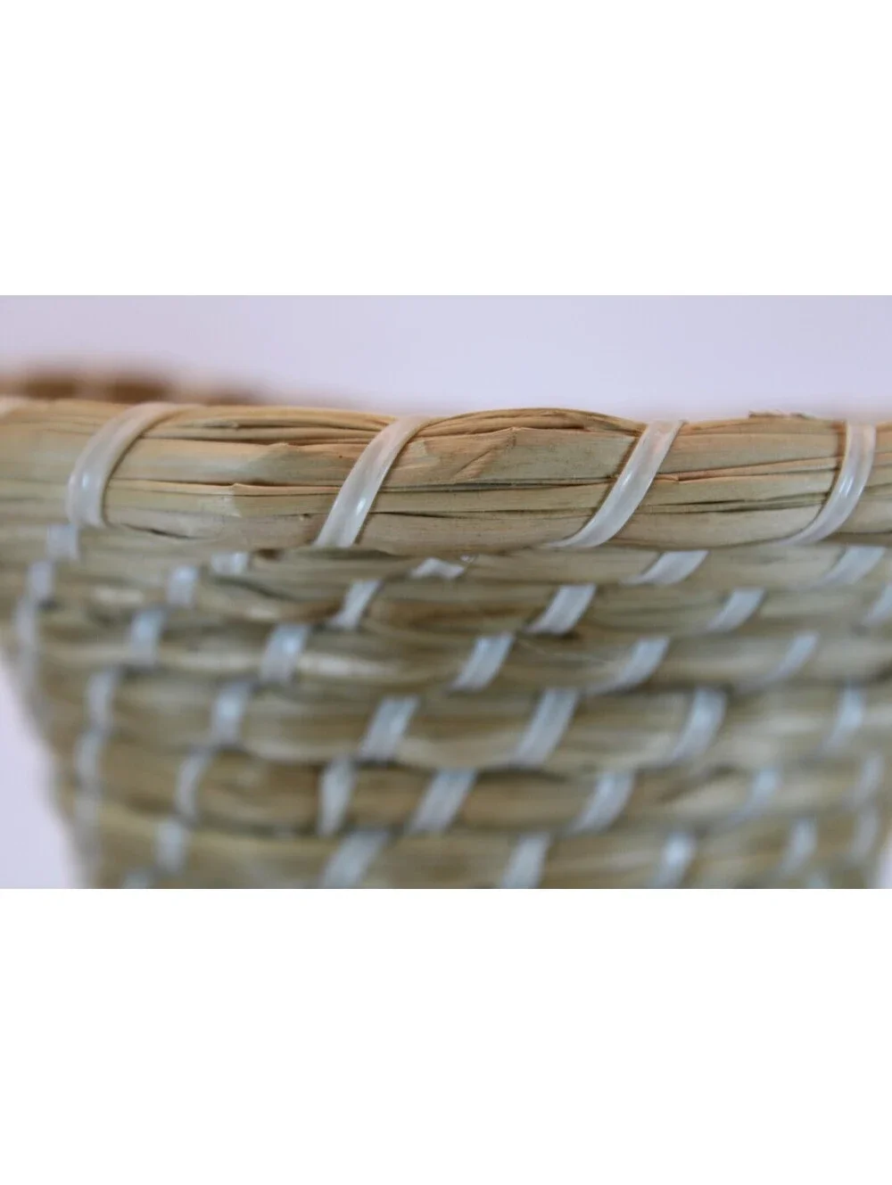 VTG Pine Needle Wrapped Handmade Storage Basket 10